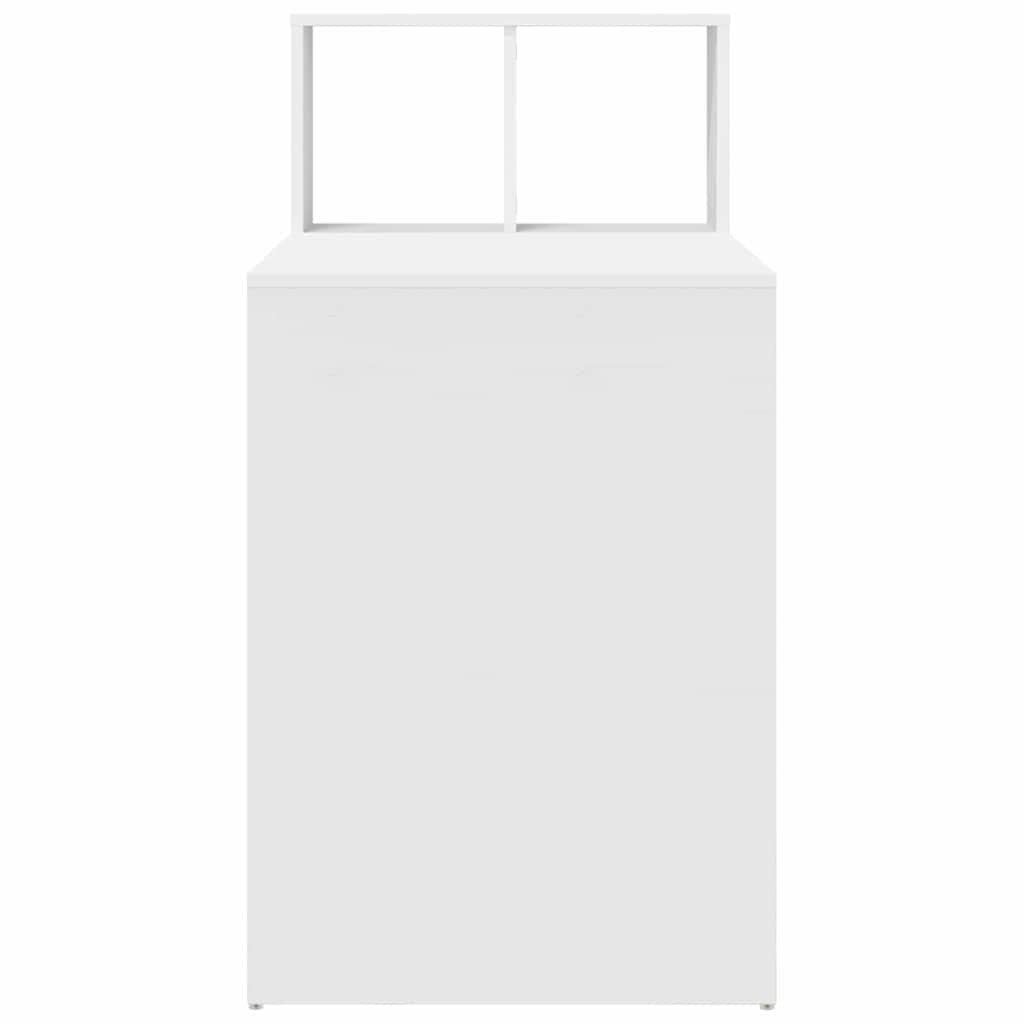 Tisch mit Regal Weiß 108 x 55 x 103,5 cm Holzwerkstoff